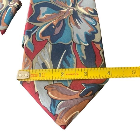 Pre Owned Men’s Etienne Aigner Tie Neck Tie Necktie Classic Print All Silk - Picture 5 of 5